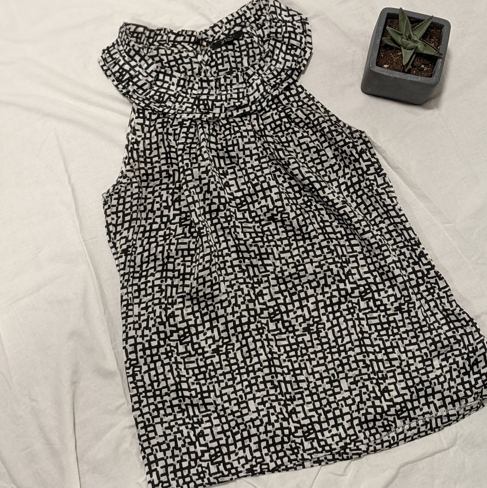 Sleeveless satin blouse